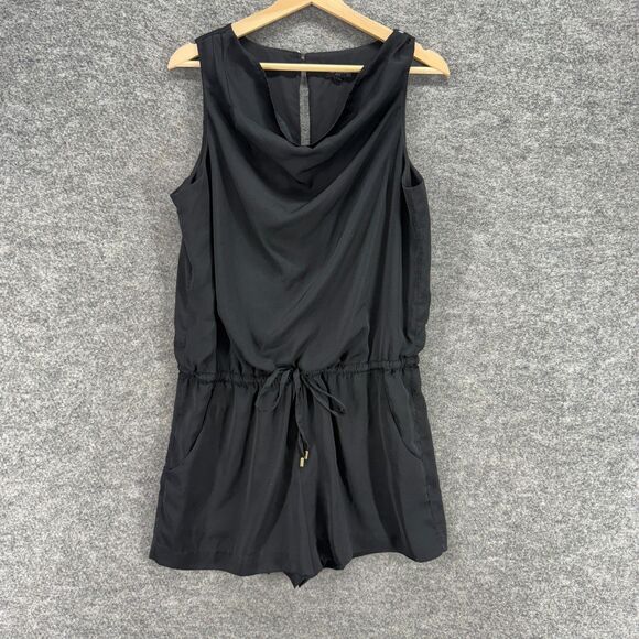 The Limited Jumpsuit Women L Large Black Sleeveless Drawstring Hook & Eye Lined - Picture 1 of 8